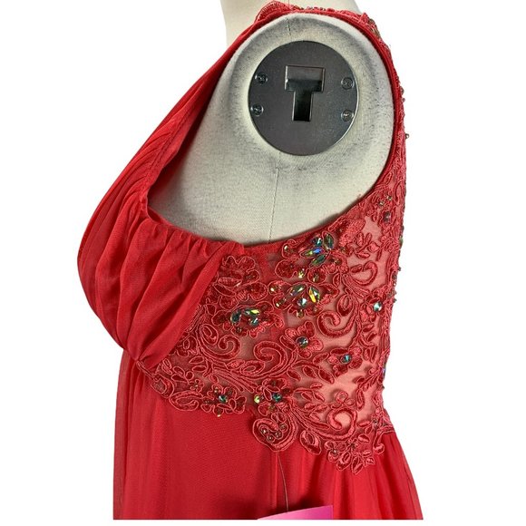 Sequin Hearts 7 NWT Dress Formal V-Neck Sleeveless - Picture 9 of 11